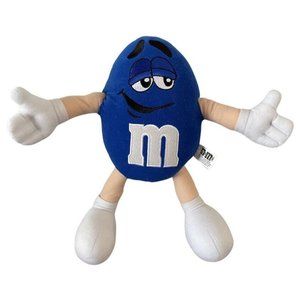 Blue M&M Posable Bendable Arms and Legs Plush, 10 3/4”